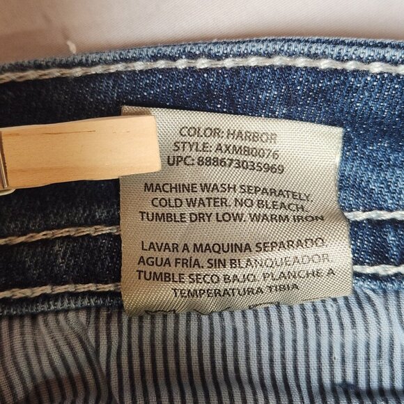 TK Axel Slim Boot Denim Jeans Men's 34x32 Distressed Classic Work Flap Pockets - Picture 4 of 8